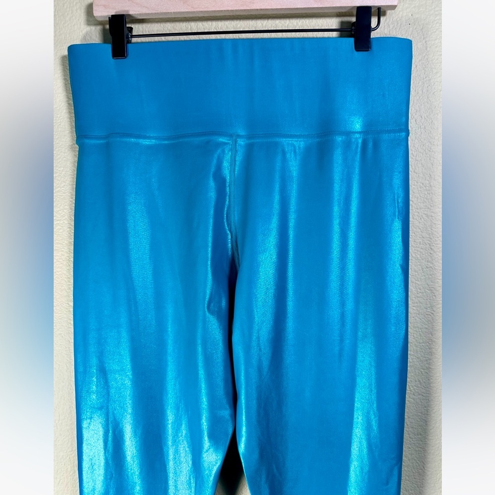 CARBON38 High Rise Full Length Leggings Takara Shine in Turquoise Takar Shine - Picture 15 of 16